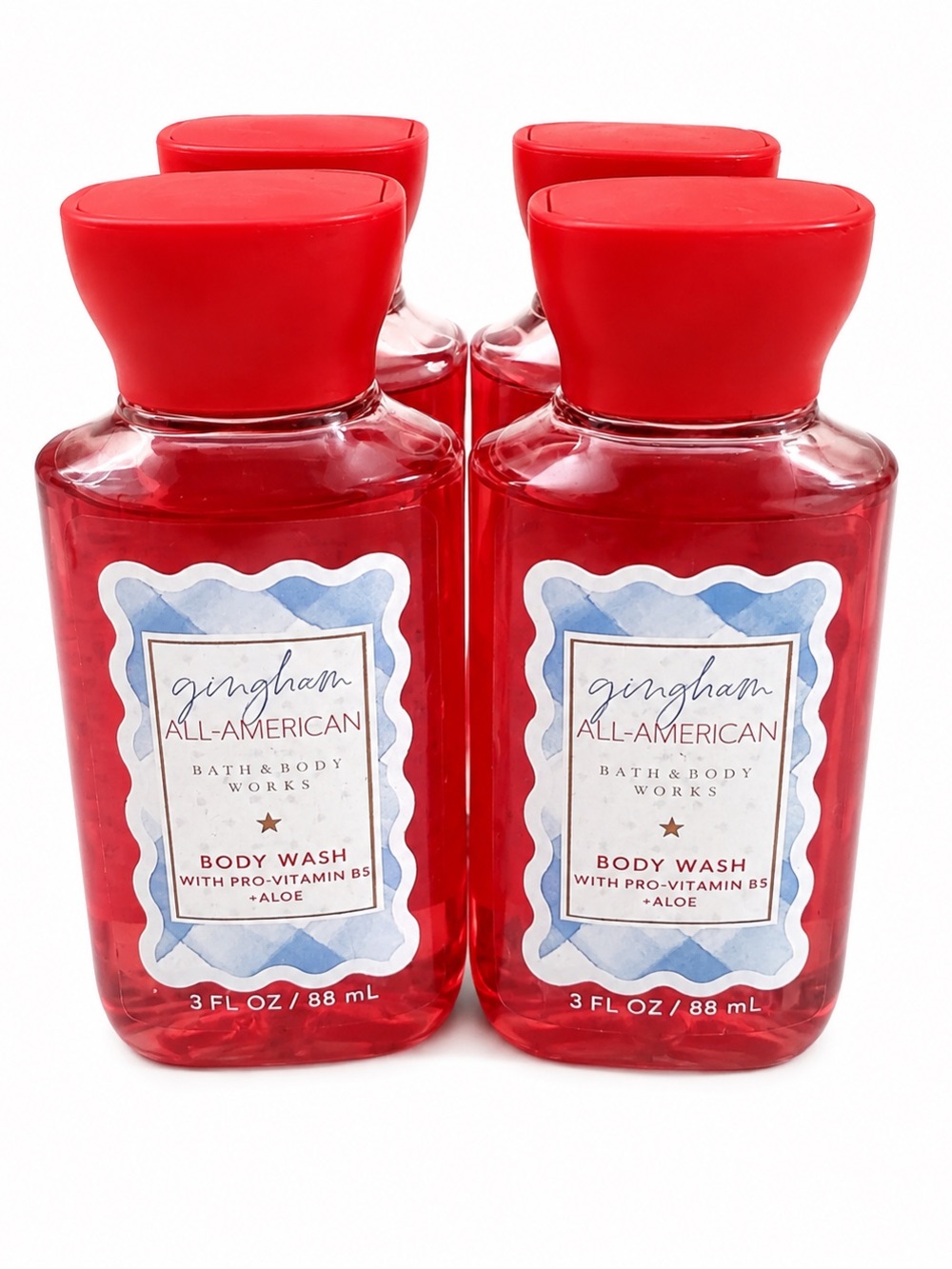 Bath & Body Works Gingham All-American Body Wash - Red